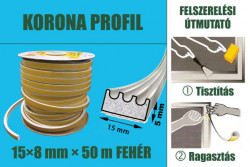 Szigetelő Korona profil 15x8mm fehér
F04068 Szigetelő Korona profil 15x8mm fehér
F04068